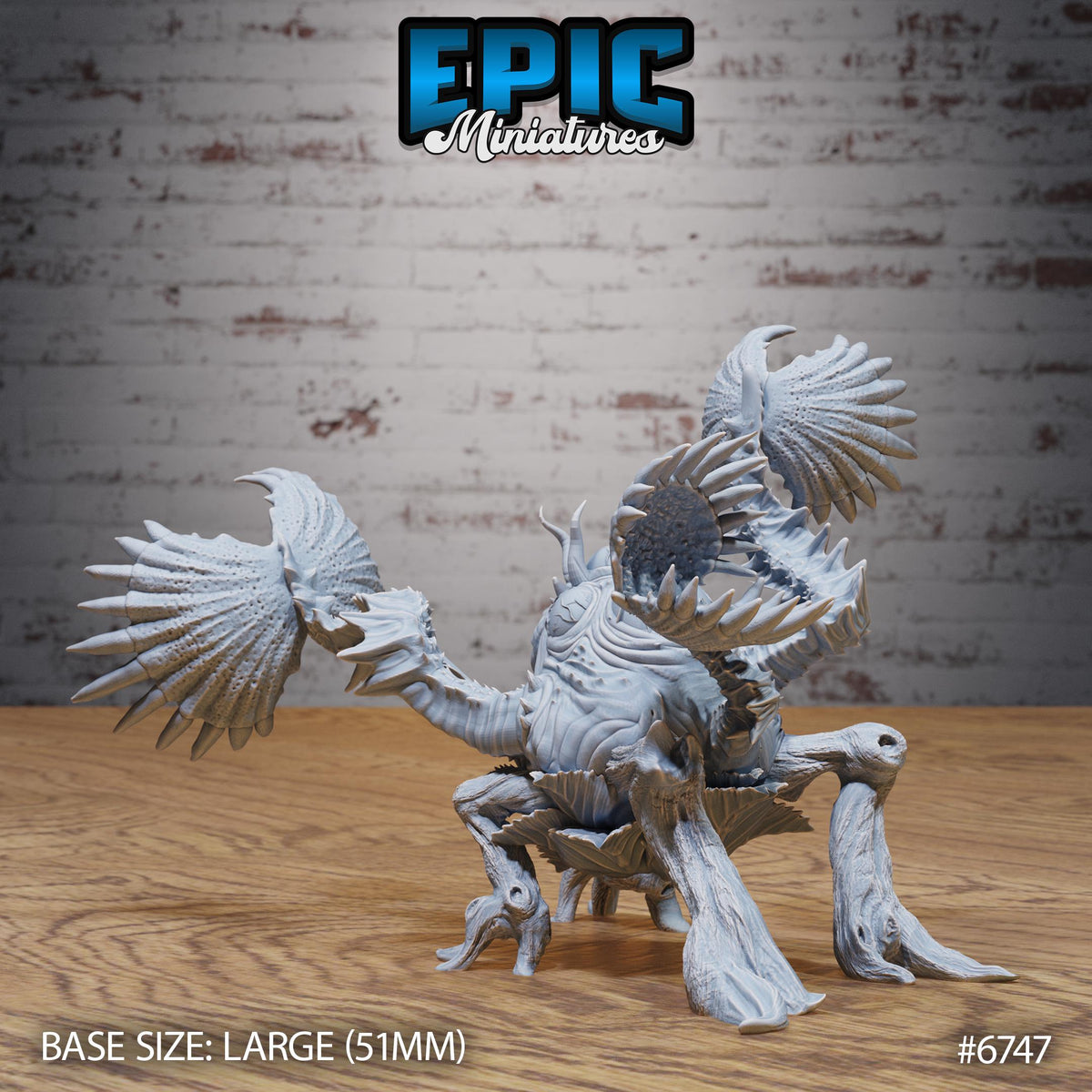 Figurine JDR Giga Flytrap pour jeu de rôle - Imprimée en résine - Échelle 32mm - Epic Miniature