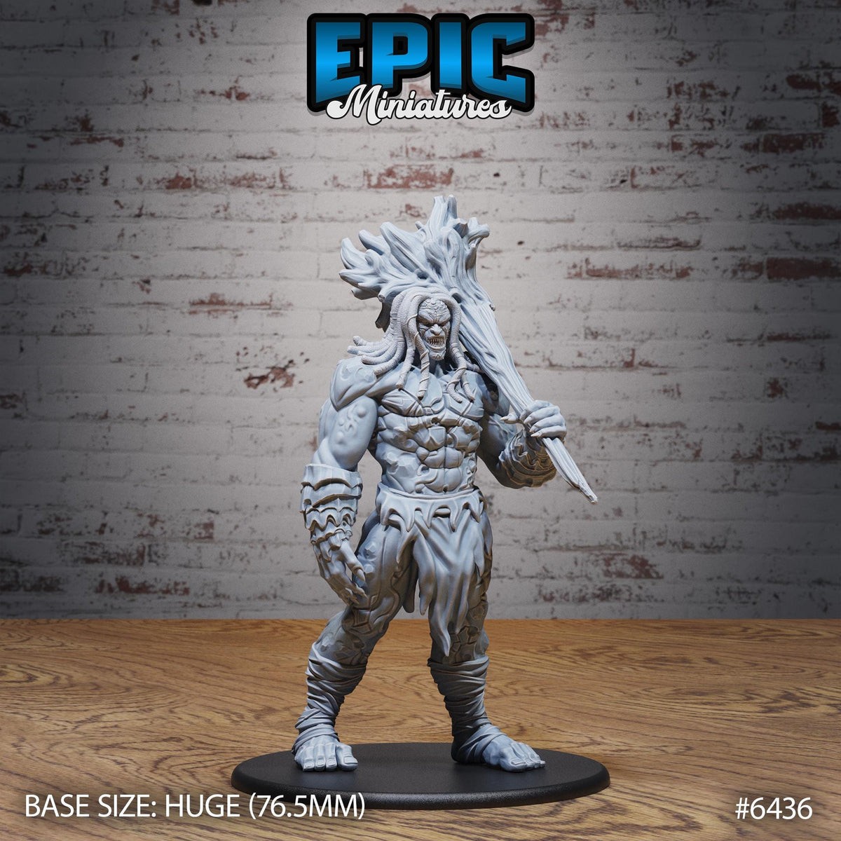 Figurine JDR Primal Giant pour jeu de rôle - Imprimée en résine - Échelle 32mm - Epic Miniature