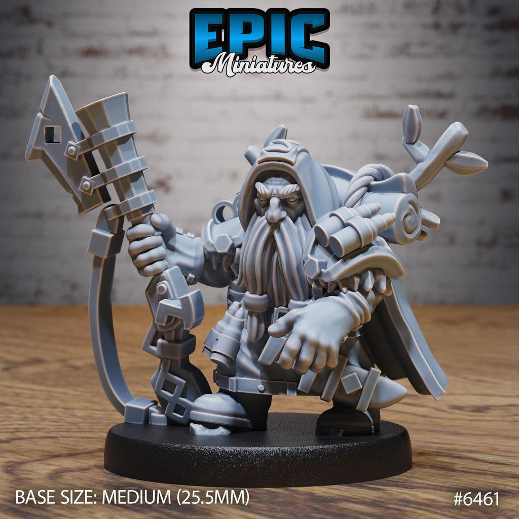 Dwarf Dragon Gunner RPG miniature for role-playing games - Resin printed - 28mm and 32mm scale - Epic Miniature