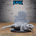 Figurine JDR Dimetrodon pour jeu de rôle - Imprimée en résine - Échelle 32mm - Epic Miniature