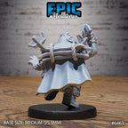#6463 - Figurine Dwarf Dragon Gunner Throwing en résine pour JDR