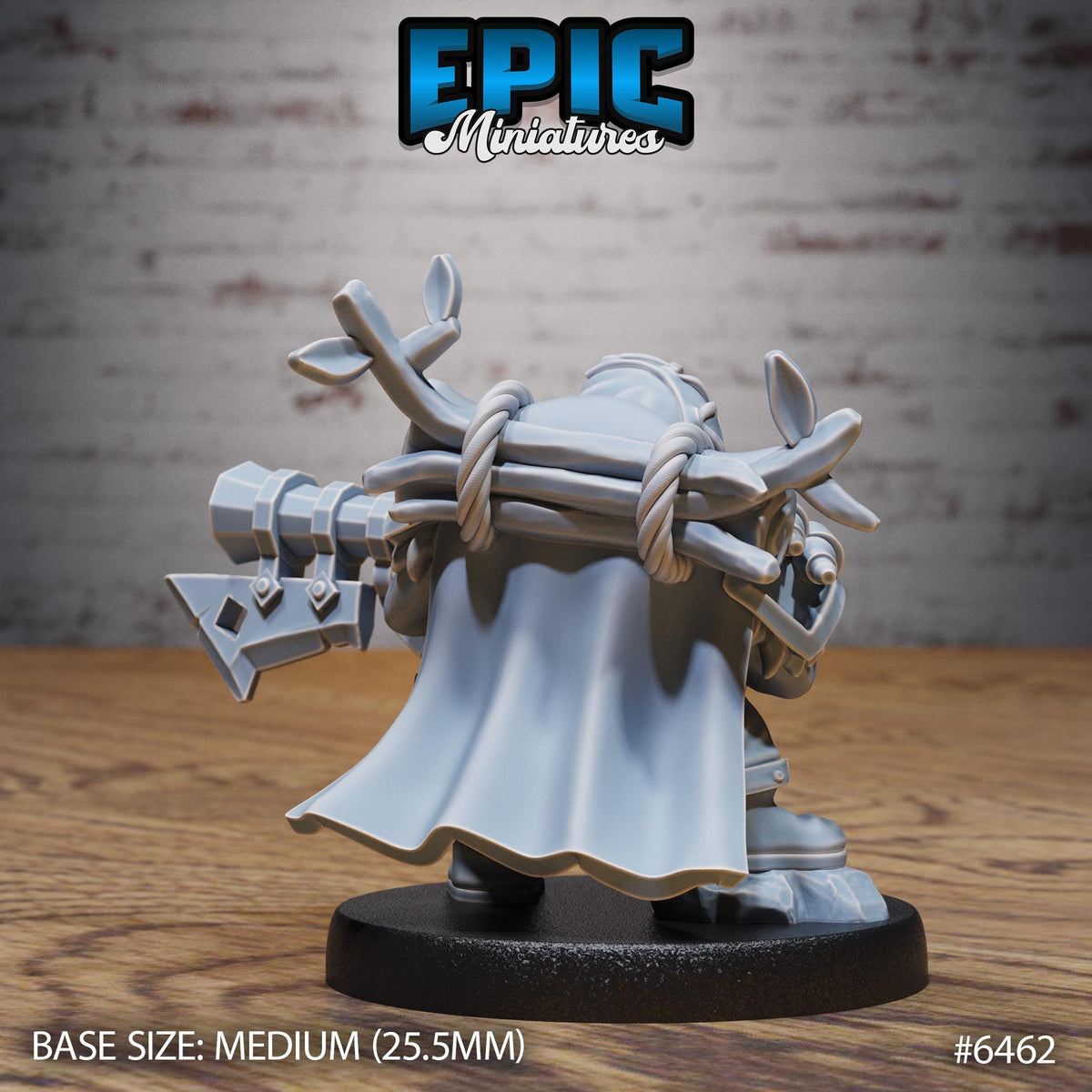 Dwarf Dragon Gunner RPG miniature for role-playing games - Resin printed - 28mm and 32mm scale - Epic Miniature
