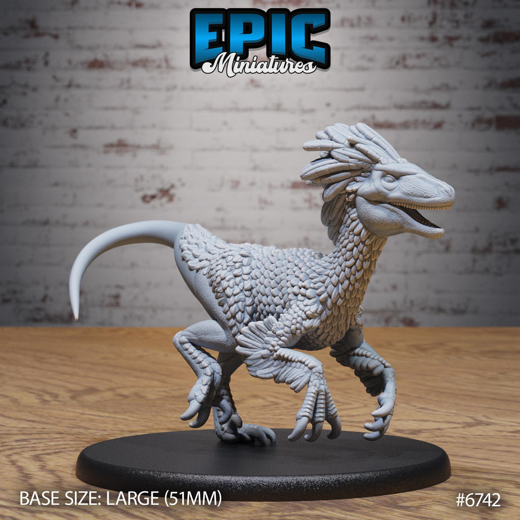 Figurine JDR Raptor pour jeu de rôle - Imprimée en résine - Échelle 32mm - Epic Miniature