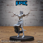 #6384 - Figurine JDR Elf Druid Adventurer Levitate pour jeu de rôle - Imprimée en résine - Échelle 32mm - Epic Miniature