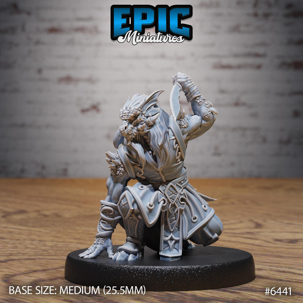 #6441 - Figurine Dragonborn Rogue Sneaky en résine pour JDR