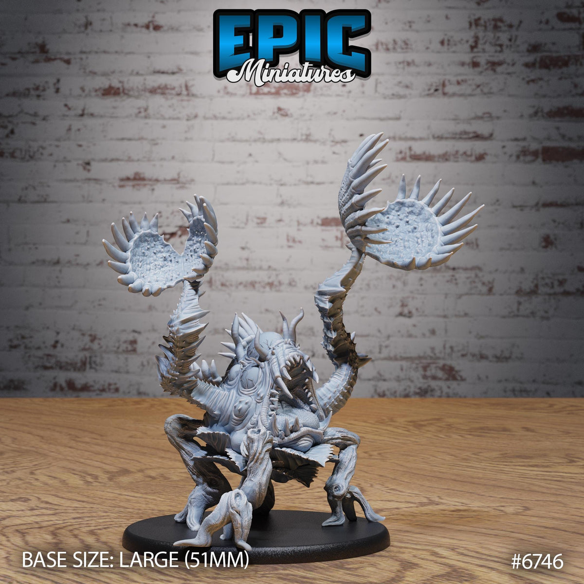 Figurine JDR Giga Flytrap pour jeu de rôle - Imprimée en résine - Échelle 32mm - Epic Miniature