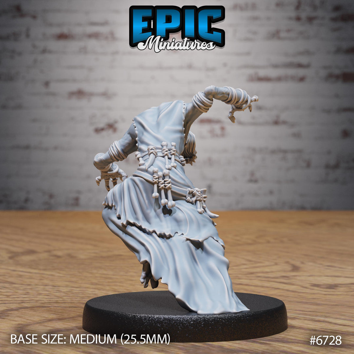 #6728 - Ghoul Gravecaller Attack Resin Miniature for RPG