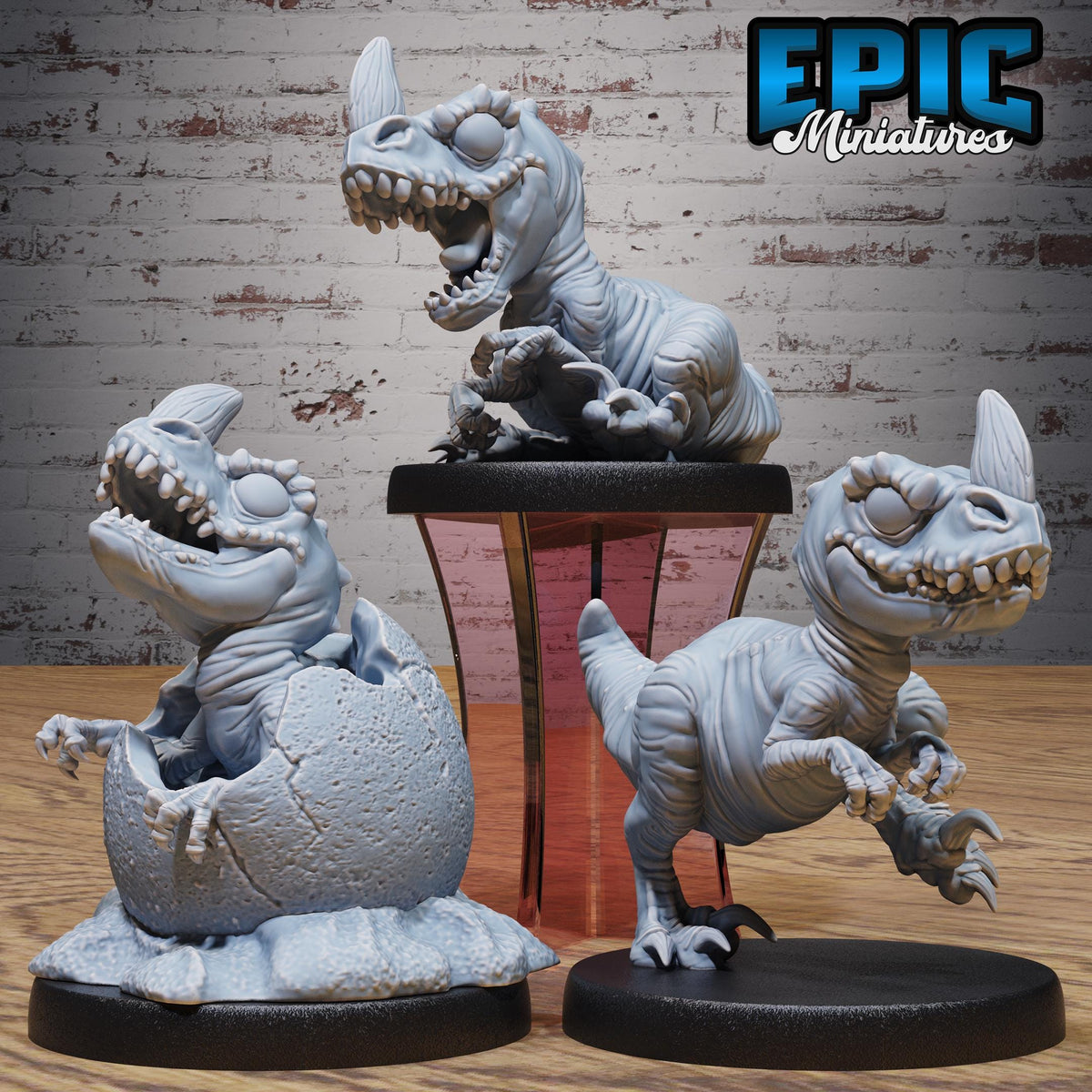 #6765 - Dinosaur Hatchling RPG Figurine for role-playing games - Resin printed - 32mm scale - Epic Miniature