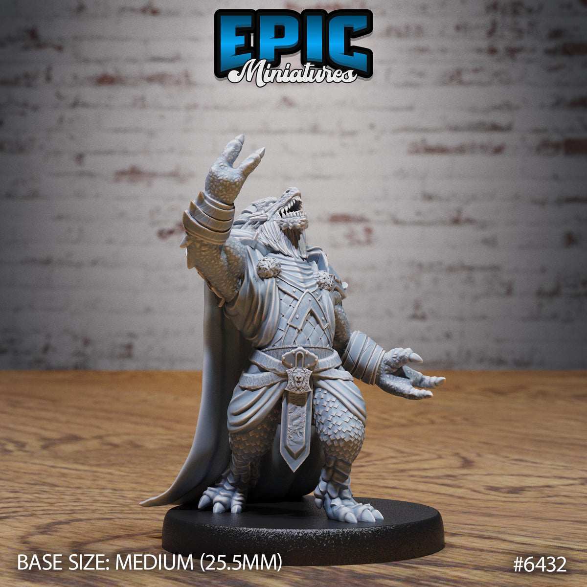 #6432 - Figurine Dragonborn Mage Victory en résine pour JDR