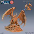 #2450 - Skull Dragon TTRPG miniature for role-playing games - Resin printed - 32mm scale - Haunting Catacombs - Epic Miniature