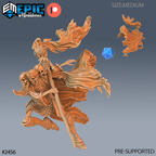 #2456 - Figurine JDR Skeleton Skull King Magic pour jeu de rôle - Imprimée en résine - Échelle 32mm - Epic Miniature