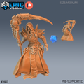 #2461 - Figurine JDR Necromancer Adventurer Scyth pour jeu de rôle - Imprimée en résine - Échelle 32mm - Epic Miniature