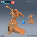 #2462 - Figurine JDR Necromancer Adventurer Attacking pour jeu de rôle - Imprimée en résine - Échelle 32mm - Epic Miniature