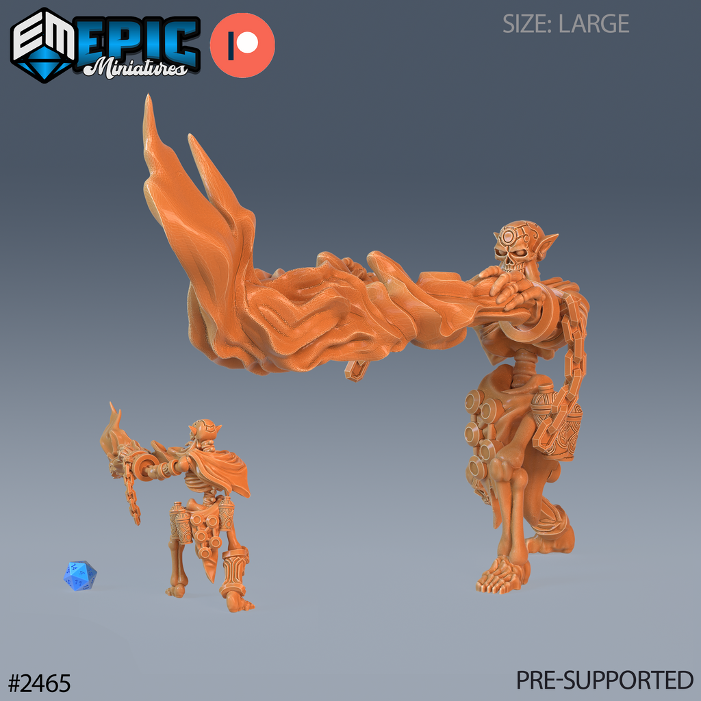 #2465 - Figurine JDR Troll Skeleton Magic pour jeu de rôle - Imprimée en résine - Échelle 32mm - Haunting Catacombs - Epic Miniature