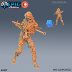#2467 - Figurine JDR Rotting Zombie Male Stabbed pour jeu de rôle - Imprimée en résine - Échelle 32mm - Epic Miniature