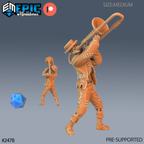 #2478 - Figurine JDR Skeleton Musician Trombone pour jeu de rôle - Imprimée en résine - Échelle 32mm - Epic Miniature