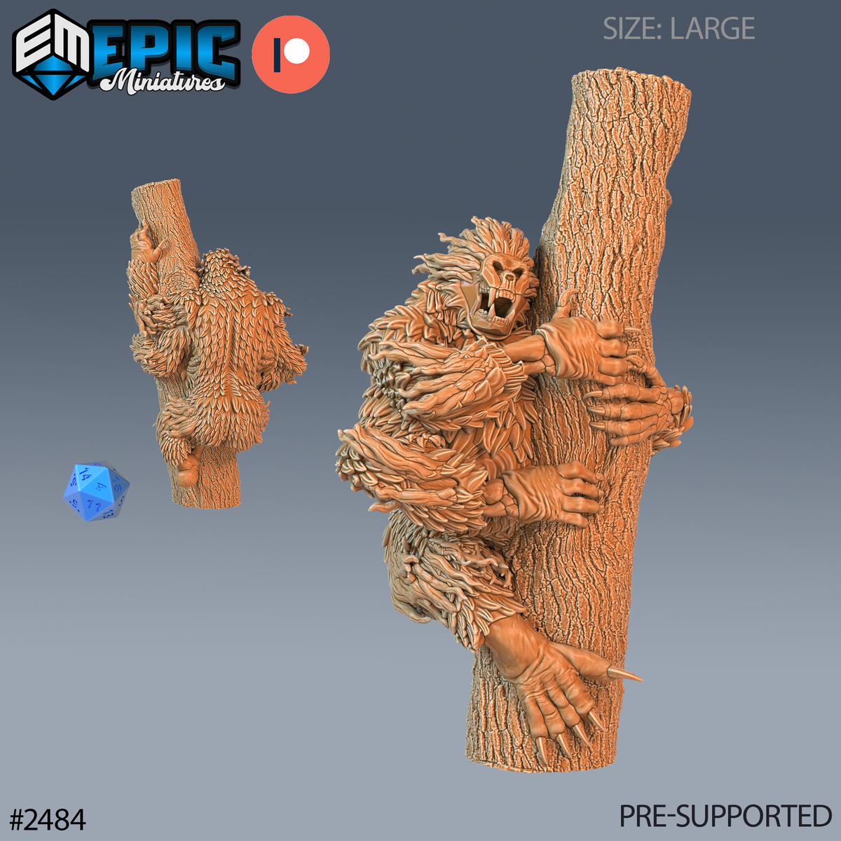 #2484 - Figurine JDR Undead Girallon Climbingpour jeu de rôle - Imprimée en résine - Échelle 32mm - Epic Miniature (Copie)