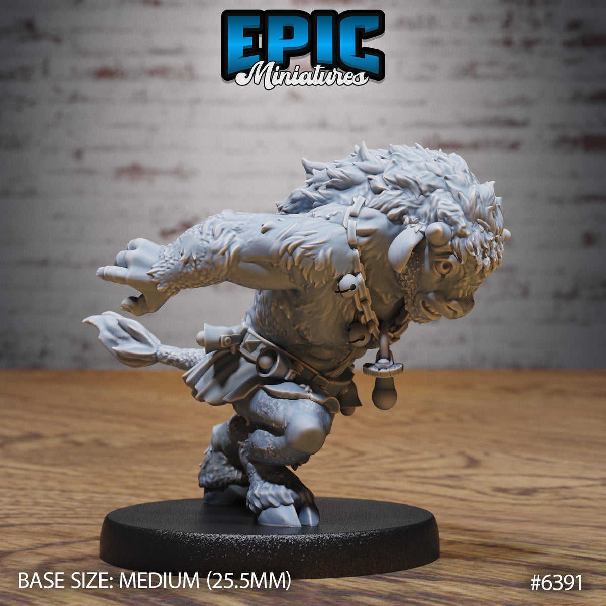 Figurine JDR Baby Minotaur pour jeu de rôle - Imprimée en résine - Échelle 32mm - Epic Miniature