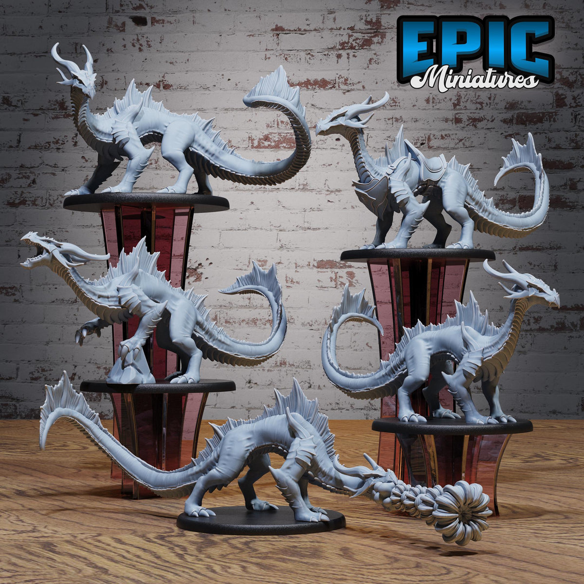 Figurine JDR Emerald Guard Drake pour jeu de rôle - Imprimée en résine - Échelle 32mm - Epic Miniature