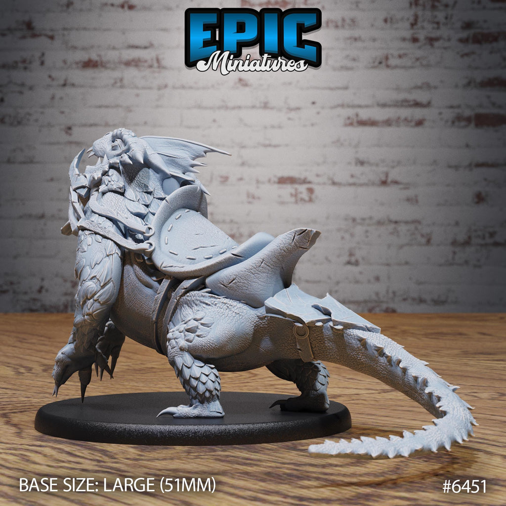 Figurine JDR Giant Lizard pour jeu de rôle - Imprimée en résine - Échelle 32mm - Epic Miniature