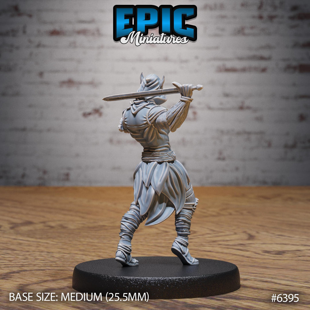 Figurine JDR Woodmask Assasin pour jeu de rôle - Imprimée en résine - Échelle 32mm - Epic Miniature