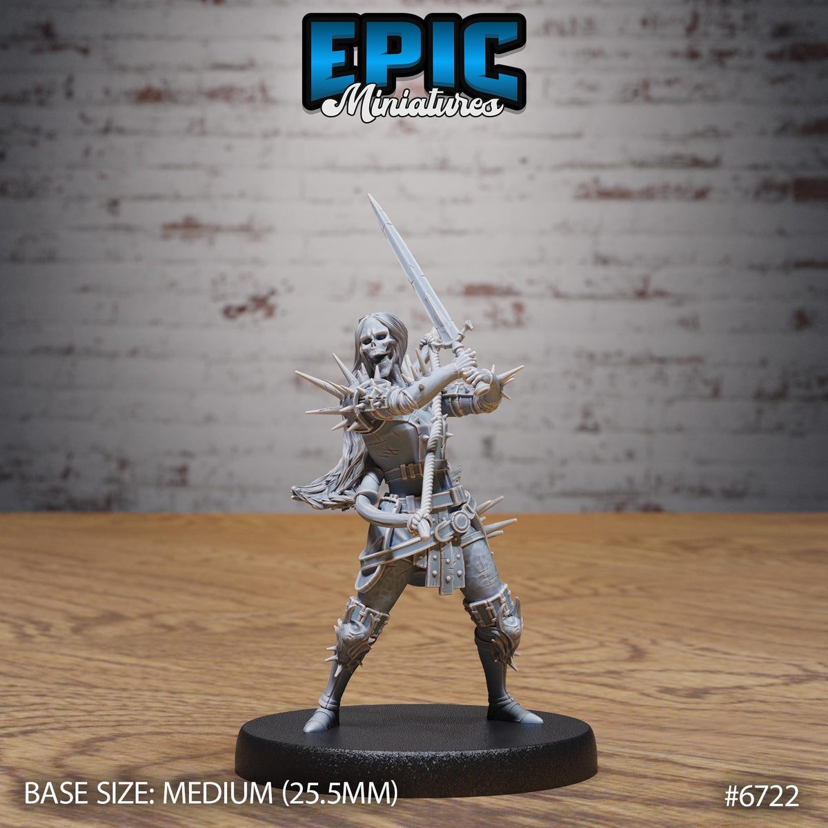 #6722 - Figurine Wight Warrior Attack en résine pour JDR