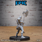 #6783 - Figurine JDR Axe Barbarian pour jeu de rôle - Imprimée en résine - Échelle 32mm - Epic Miniature