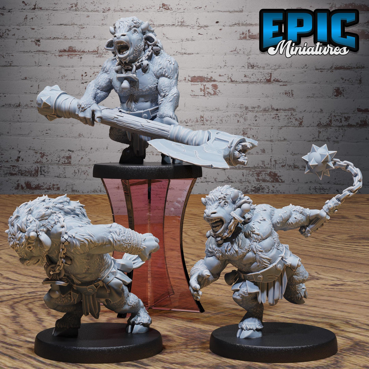 Figurine JDR Baby Minotaur pour jeu de rôle - Imprimée en résine - Échelle 32mm - Epic Miniature