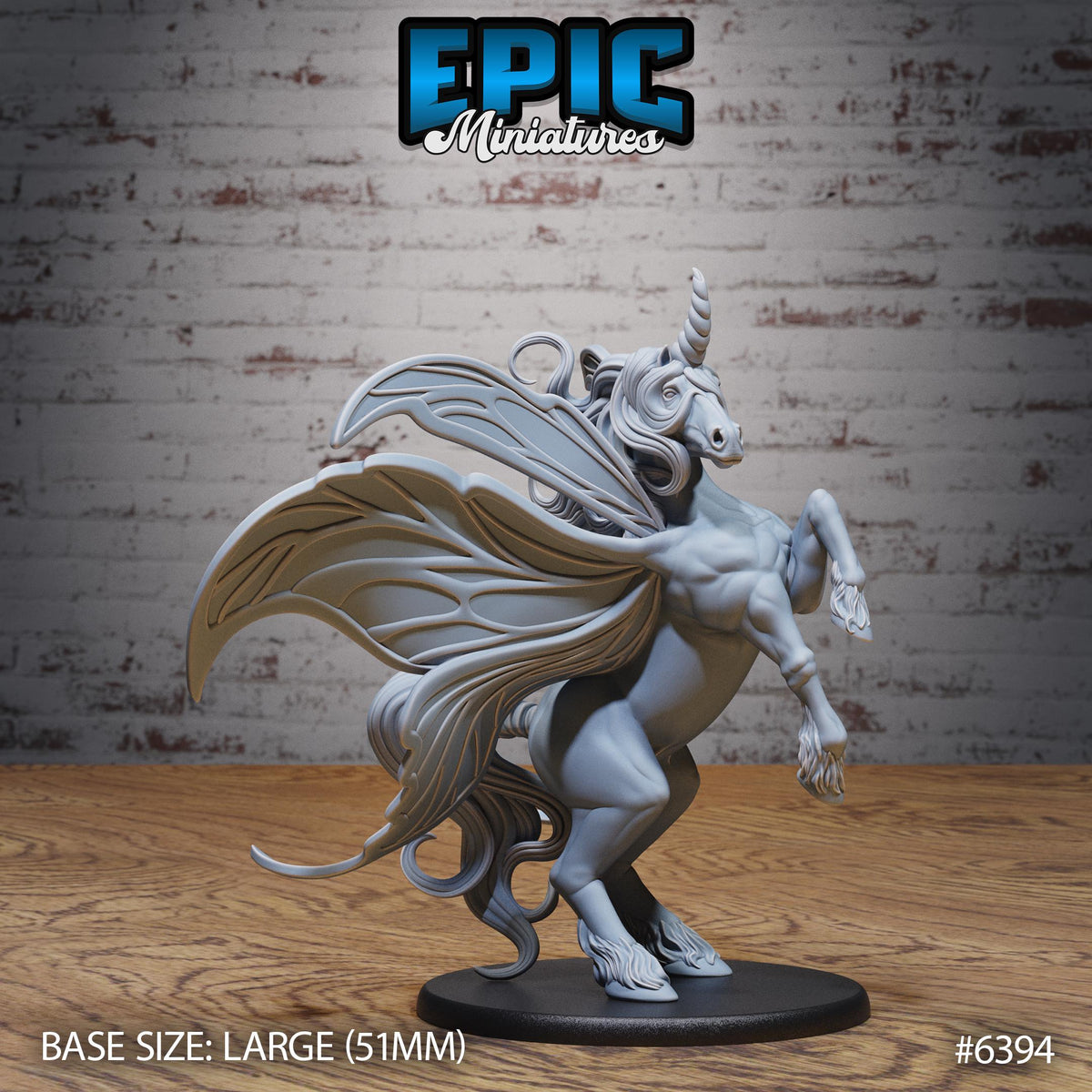 Figurine JDR Fairy Pegasus pour jeu de rôle - Imprimée en résine - Échelle 32mm - Epic Miniature