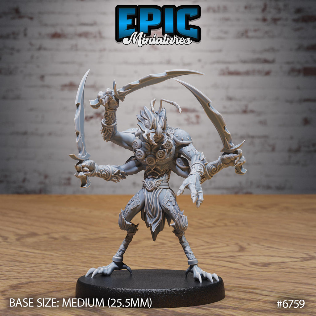 #6759 - Figurine JDR Insectoid Monk pour jeu de rôle - Imprimée en résine - Échelle 32mm - Epic Miniature