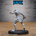 #6785a - Figurine JDR Frog Folk Hunter pour jeu de rôle - Imprimée en résine - Échelle 32mm - Epic Miniature