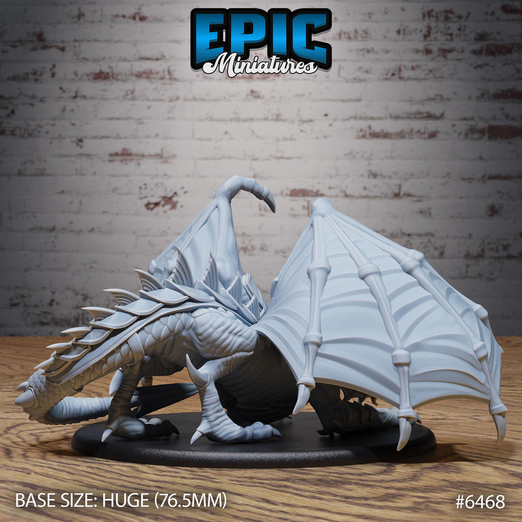 #6468 - Figurine Armored Dragon Rest en résine pour JDR