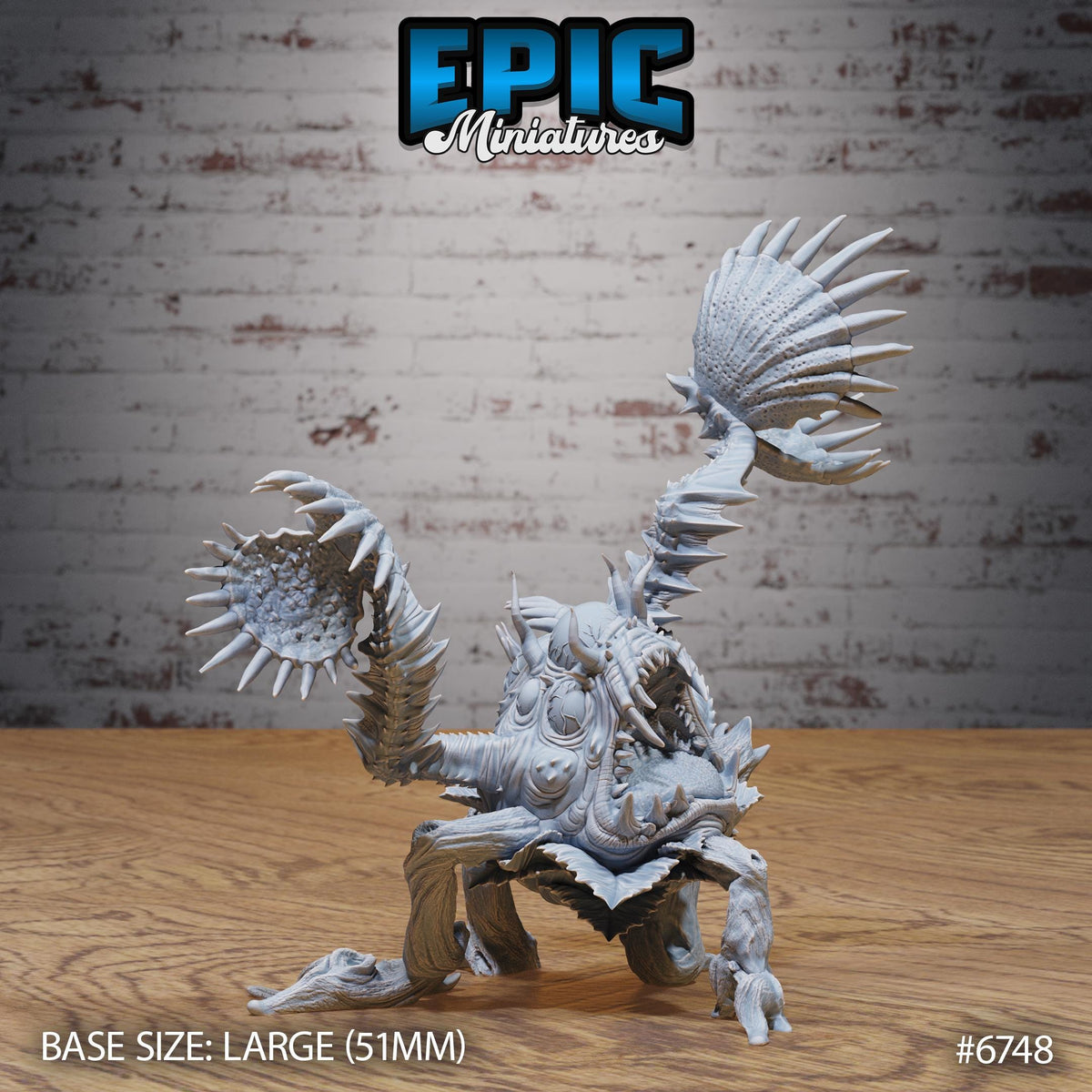 Figurine JDR Giga Flytrap pour jeu de rôle - Imprimée en résine - Échelle 32mm - Epic Miniature