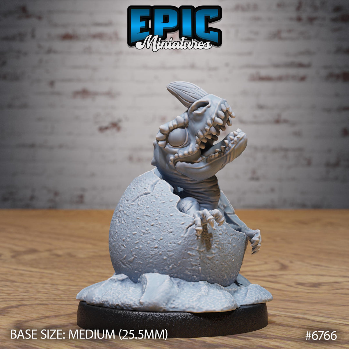#6765 - Dinosaur Hatchling RPG Figurine for role-playing games - Resin printed - 32mm scale - Epic Miniature