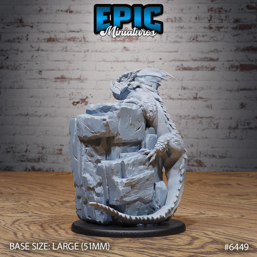 Figurine JDR Giant Lizard pour jeu de rôle - Imprimée en résine - Échelle 32mm - Epic Miniature