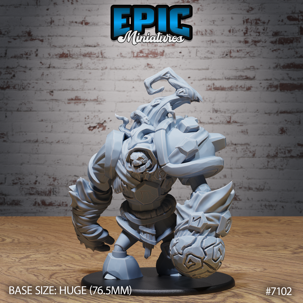#7102 - Figurine Arcane Stone Golem en résine pour JDR