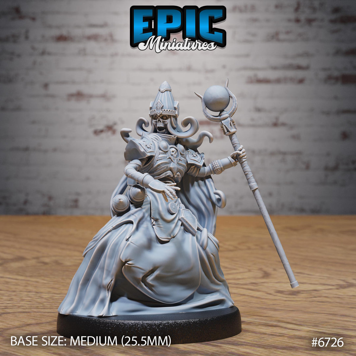 #6726 - Resin Experienced Lich Spellcast Miniature for TTRPG