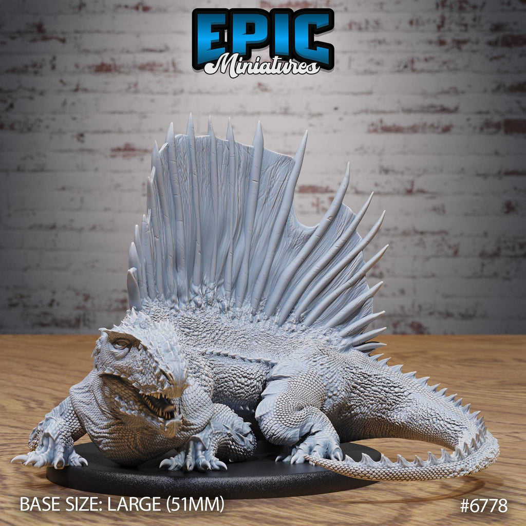 #6777 - Dimetrodon RPG Miniature for role-playing games - Resin printed - 32mm scale - Epic Miniature