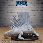 Figurine JDR Dimetrodon pour jeu de rôle - Imprimée en résine - Échelle 32mm - Epic Miniature