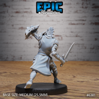 #6381 - Figurine JDR Green Dragonspawn Blocking pour jeu de rôle - Imprimée en résine - Échelle 32mm - Epic Miniature