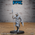 #6382 - Figurine JDR Green Dragonspawn Spear pour jeu de rôle - Imprimée en résine - Échelle 32mm - Epic Miniature