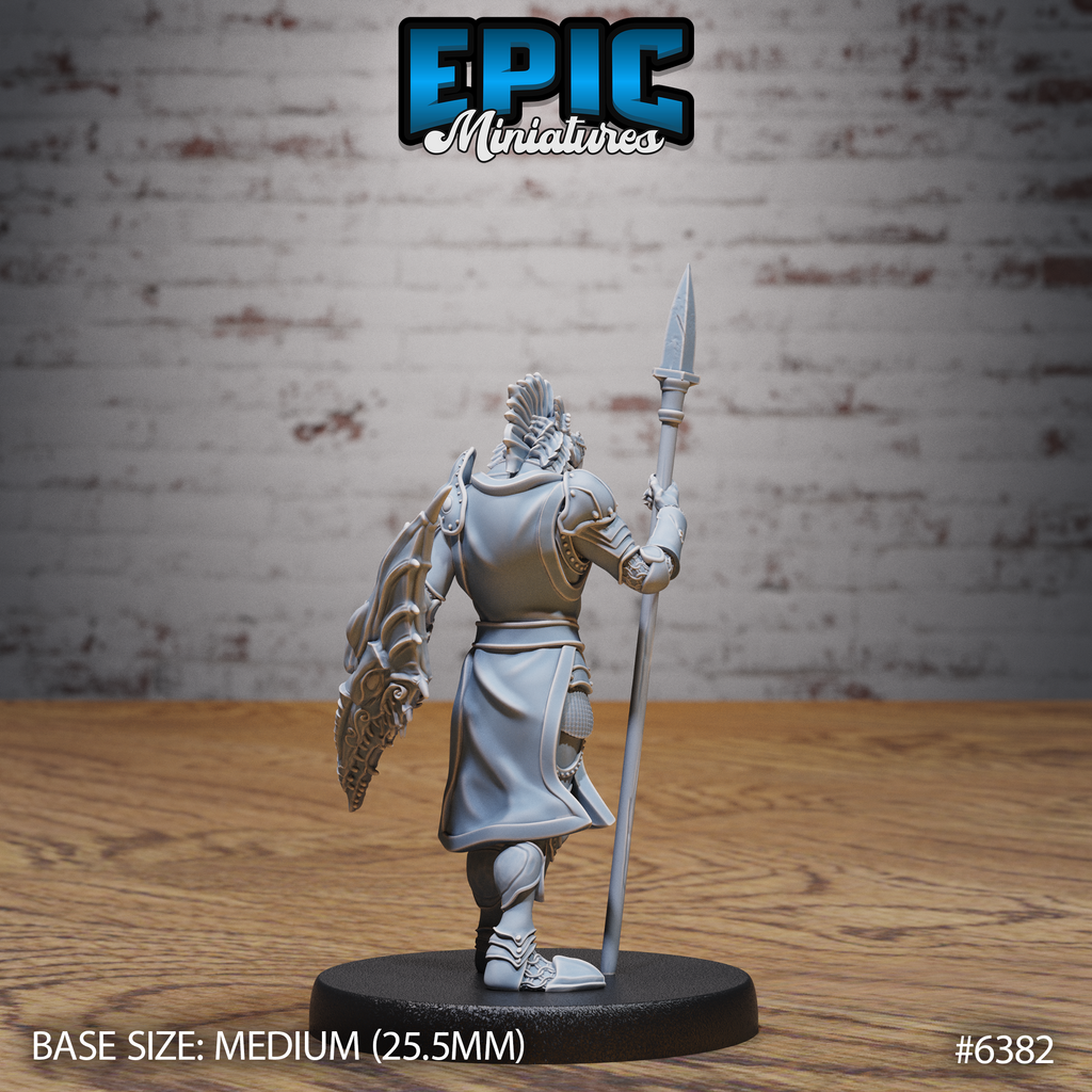 #6382 - Figurine JDR Green Dragonspawn Spear pour jeu de rôle - Imprimée en résine - Échelle 32mm - Epic Miniature