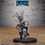 Figurine JDR Little masked  Forest Defender pour jeu de rôle - Imprimée en résine - Échelle 32mm - Epic Miniature