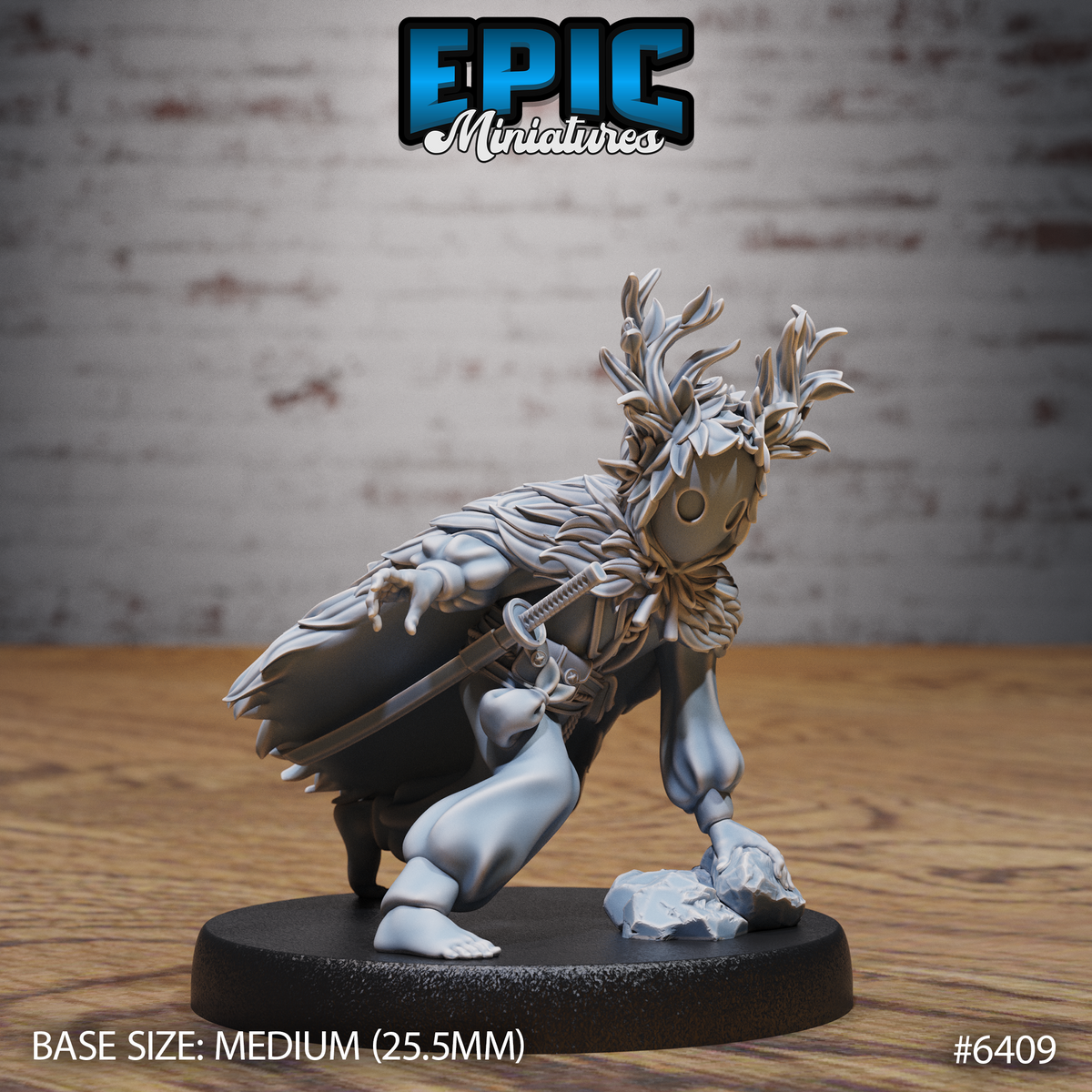 Figurine JDR Little masked  Forest Defender pour jeu de rôle - Imprimée en résine - Échelle 32mm - Epic Miniature