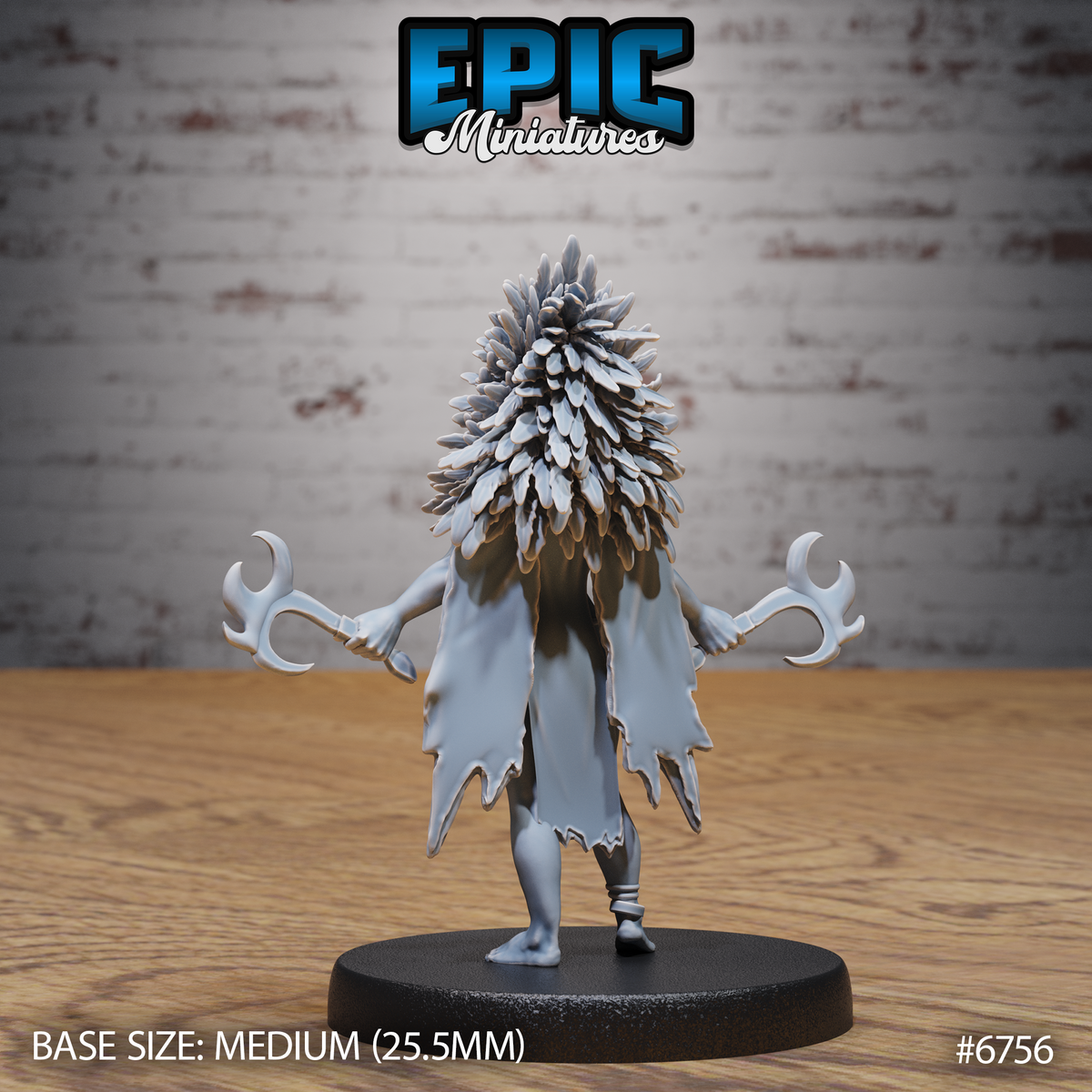 #6752 - Figurine JDR Amazoness pour jeu de rôle - Imprimée en résine - Échelle 32mm - Epic Miniature