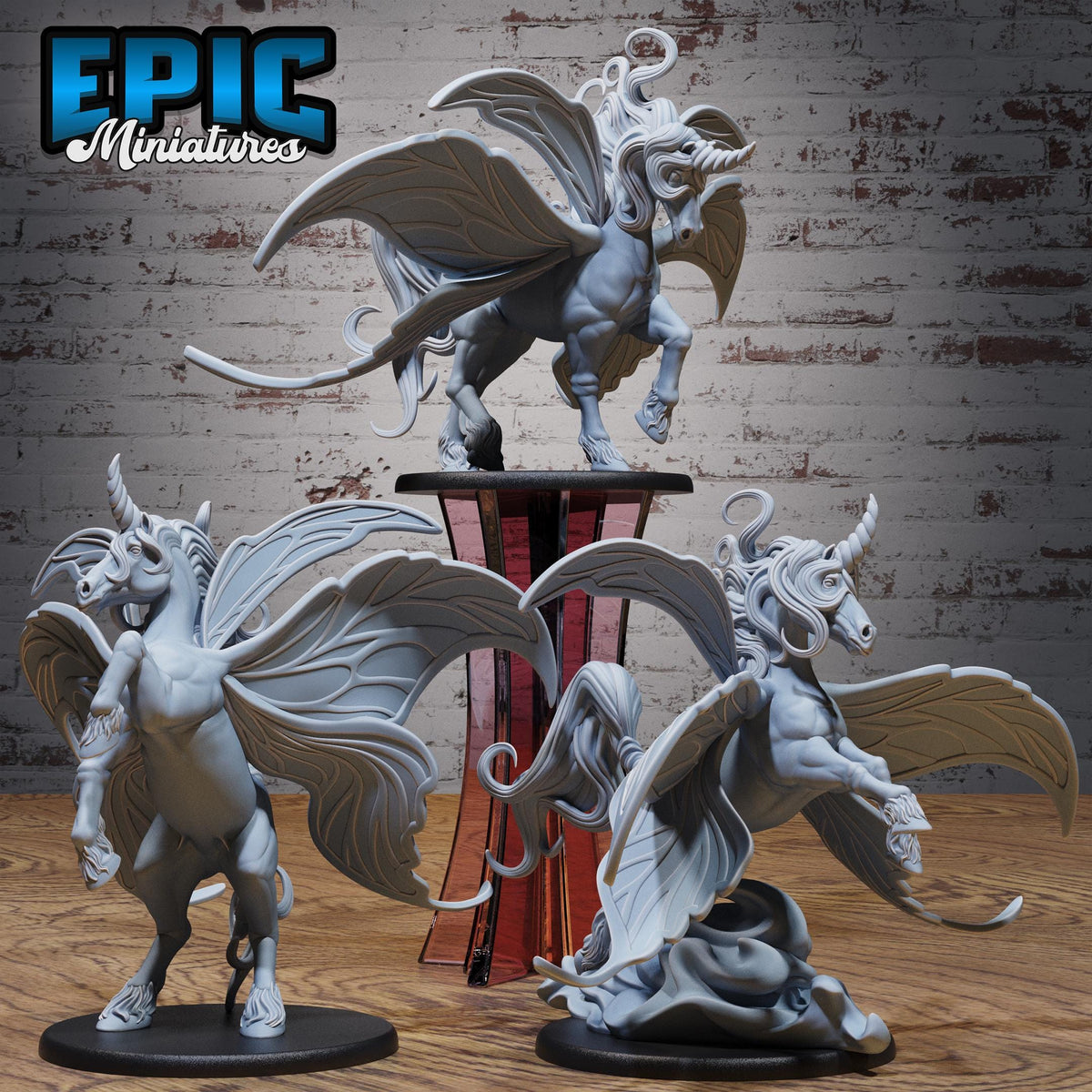 Figurine JDR Fairy Pegasus pour jeu de rôle - Imprimée en résine - Échelle 32mm - Epic Miniature