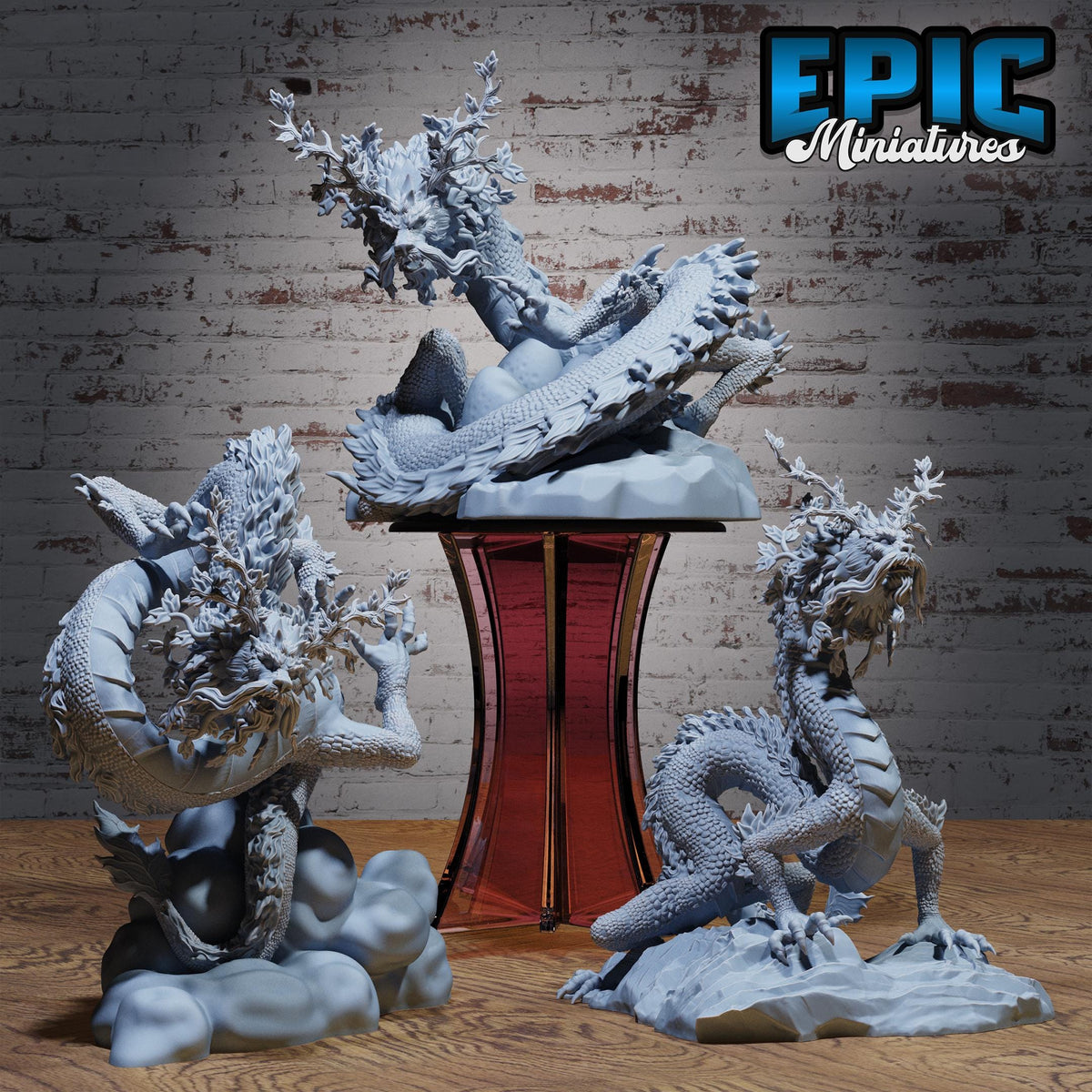 Figurine JDR Forest Lung Dragon pour jeu de rôle - Imprimée en résine - Échelle 32mm - Epic Miniature