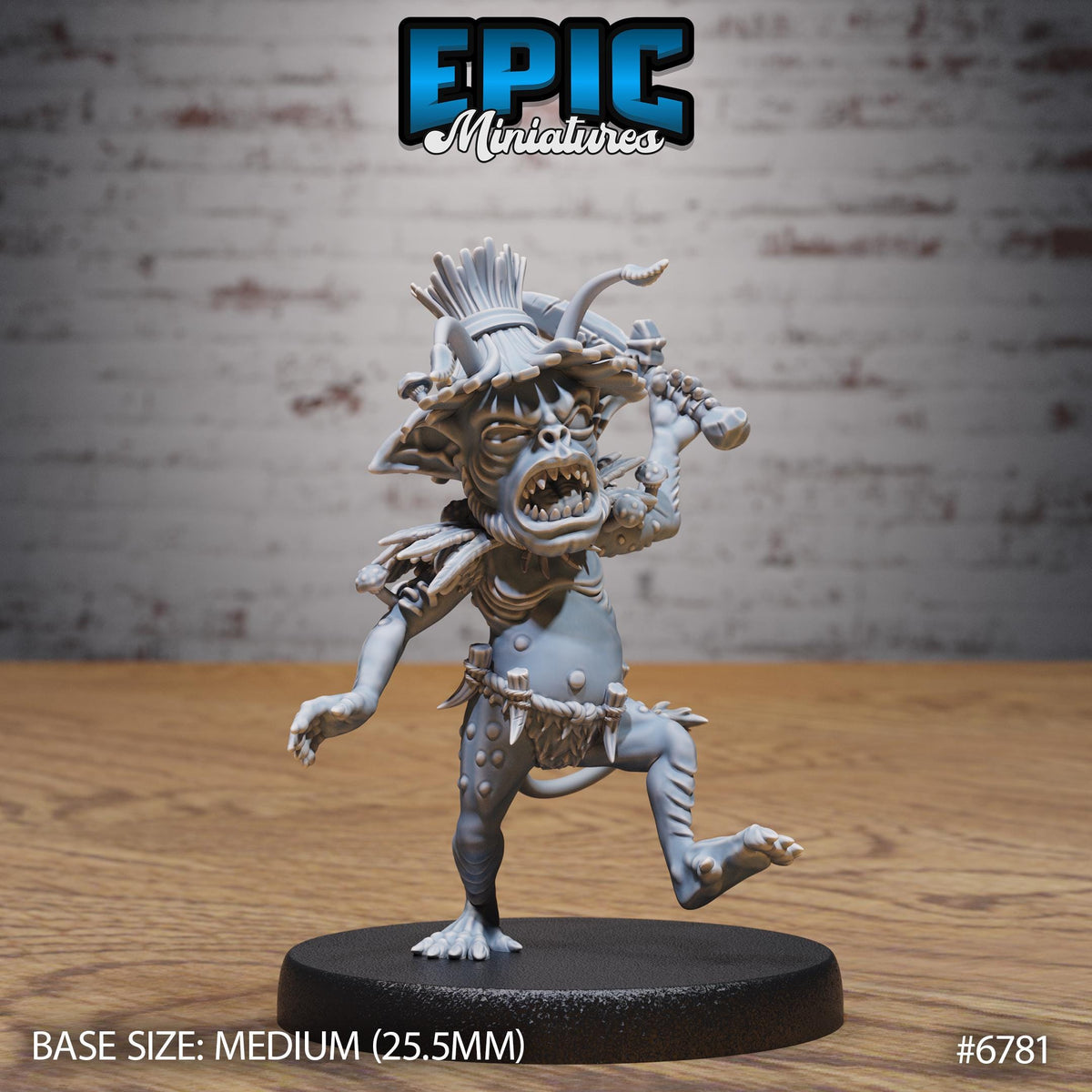 #6780 - Jungle Goblin RPG miniature for role-playing games - Resin printed - 32mm scale - Epic Miniature