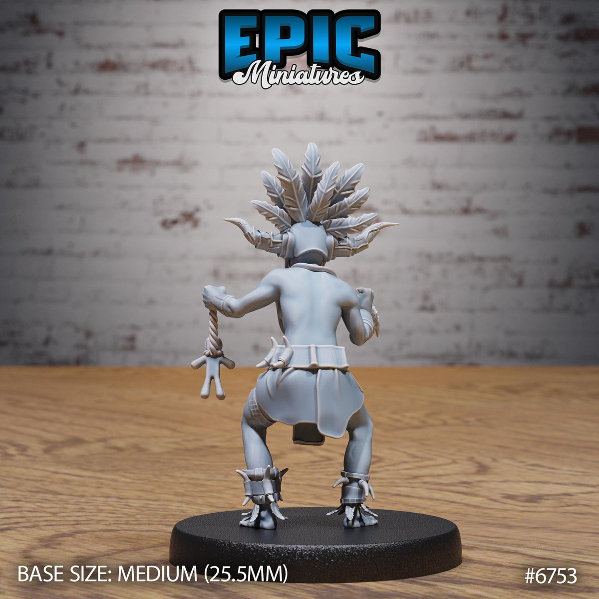 #6752 - Figurine JDR Amazoness pour jeu de rôle - Imprimée en résine - Échelle 32mm - Epic Miniature