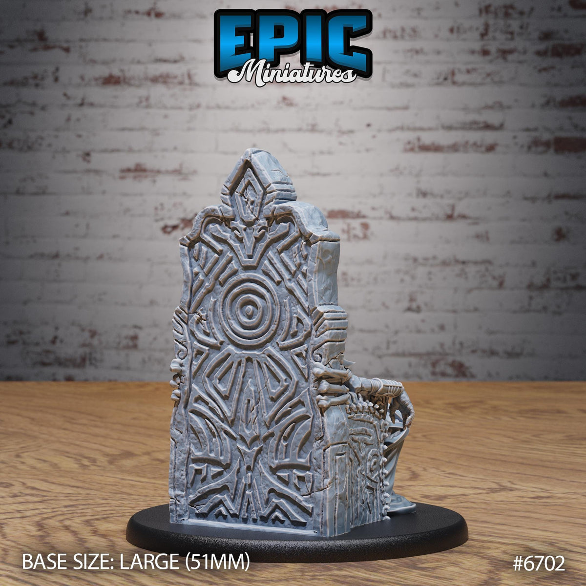 #6702 - Figurine Vecna Throne en résine pour JDR